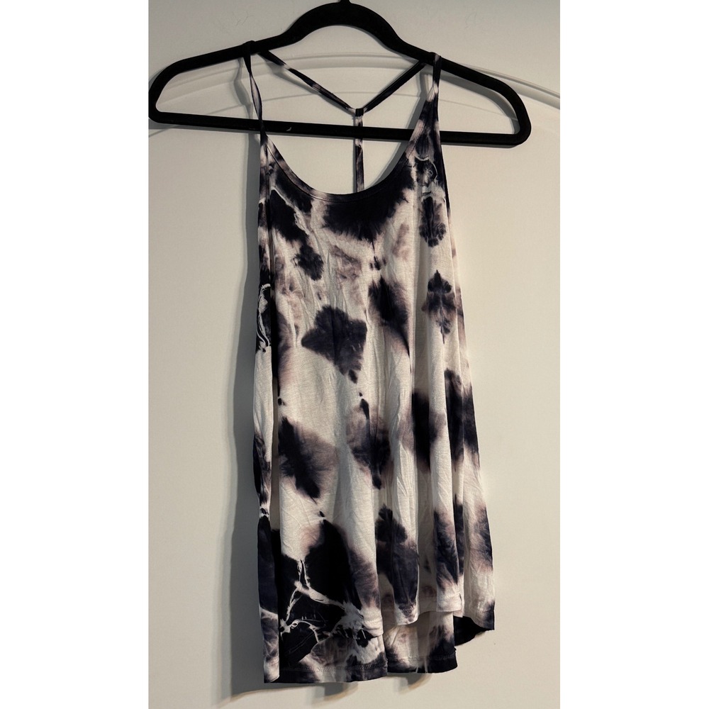 Enti Glamour‎ Tie Dye Tank Top Women Medium Purple White T-Back High-Low Boho